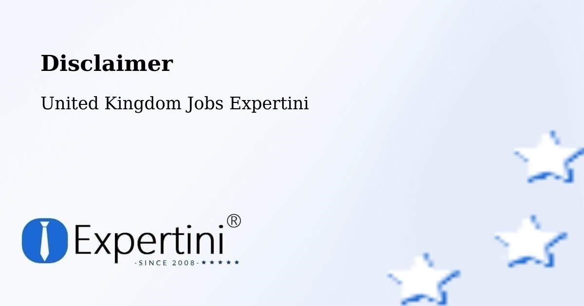 Disclaimer – Upper Langwith - United Kingdom Jobs Expertini
